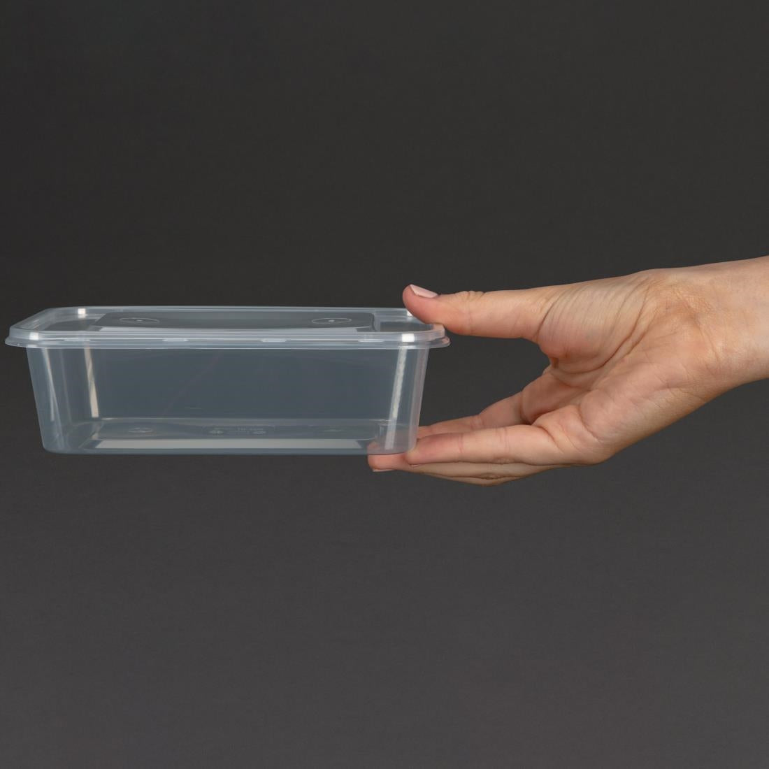 Fiesta Recyclable Microwave Plastic Container - 650ml with Lids (Box 250)