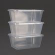 Fiesta Recyclable Microwave Plastic Container - 1000ml with Lids (Box 250)