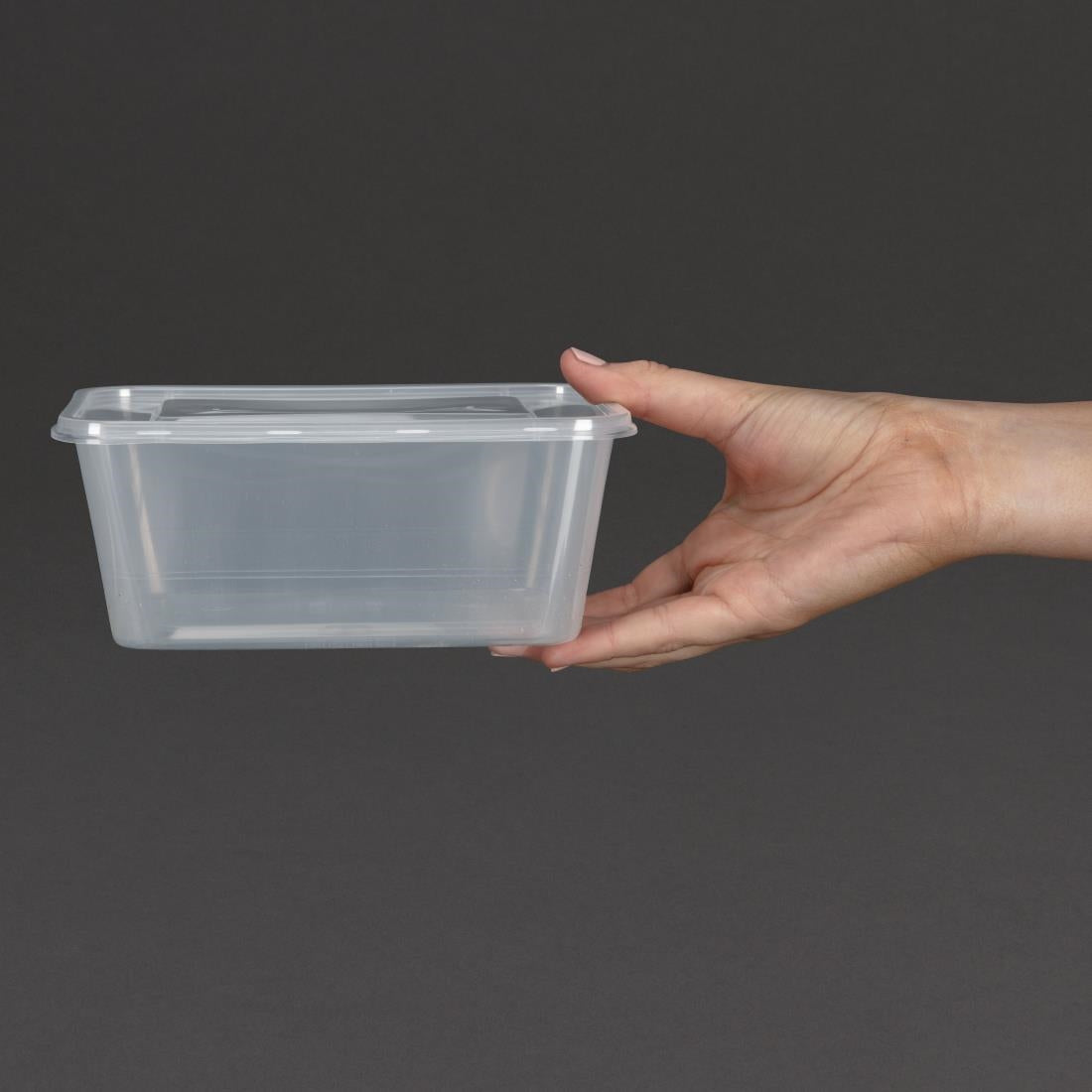 Fiesta Recyclable Microwave Plastic Container - 1000ml with Lids (Box 250)