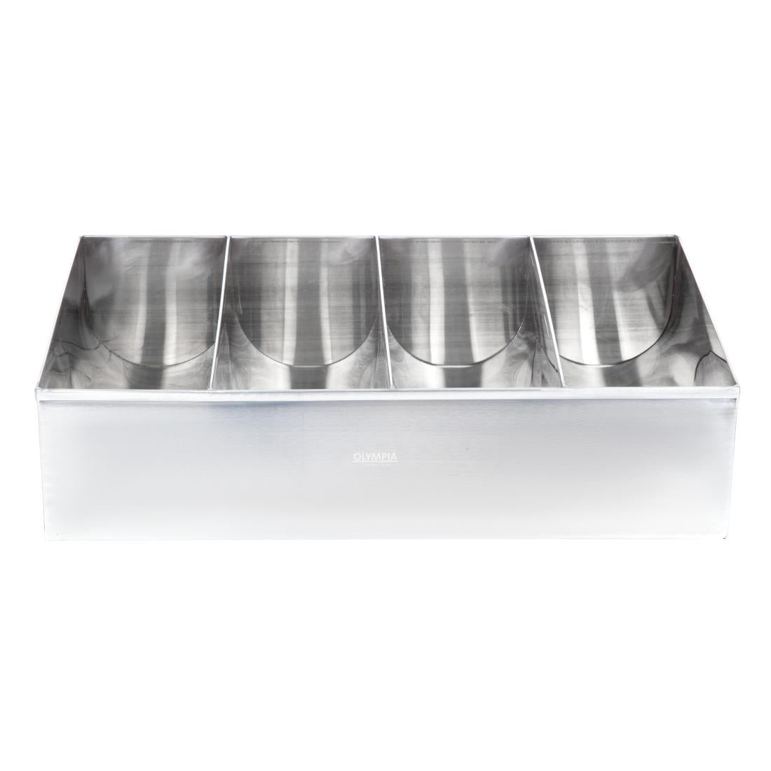 Cutlery Holder 4 Compartment St/St - 415x255x105mm