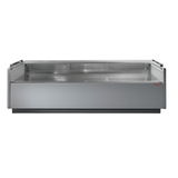 Tecnodom Serie MR80 Black 2480mm Self-serving Deli Display with Storage and Castors - TDMR-0825SELF