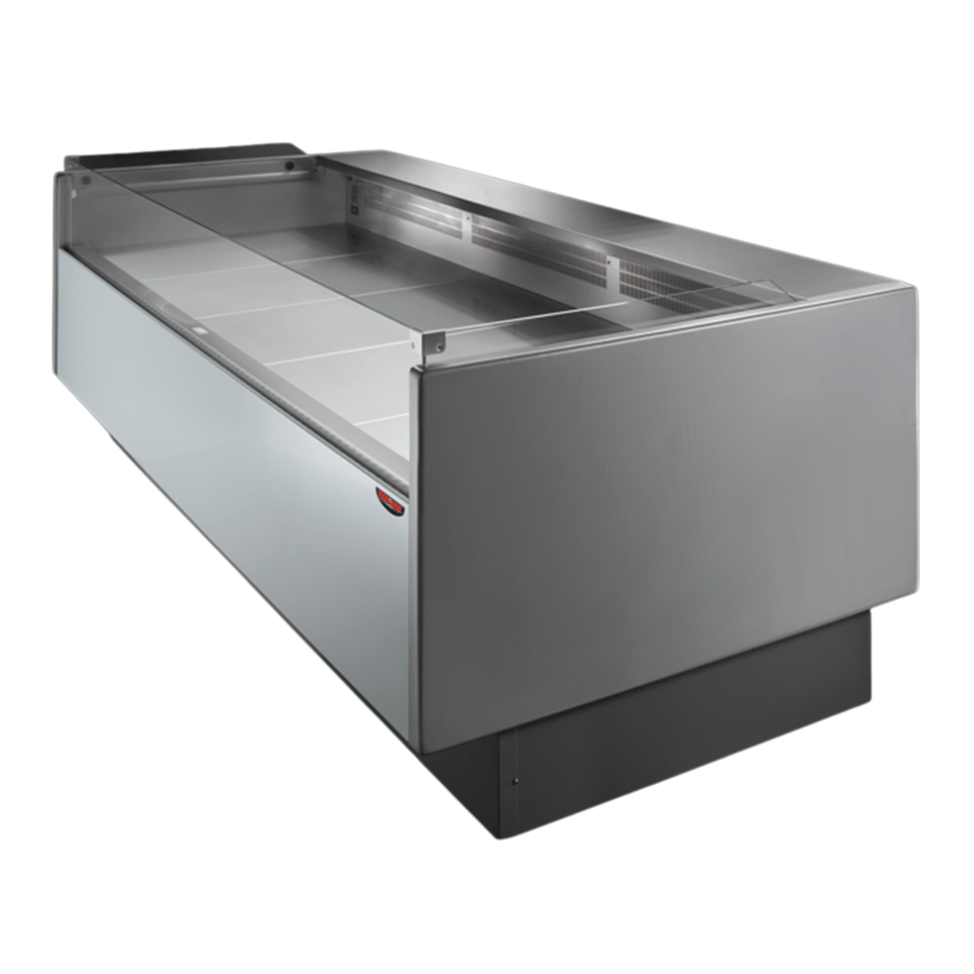 Tecnodom Serie MR80 Black 2480mm Self-serving Deli Display with Storage and Castors - TDMR-0825SELF