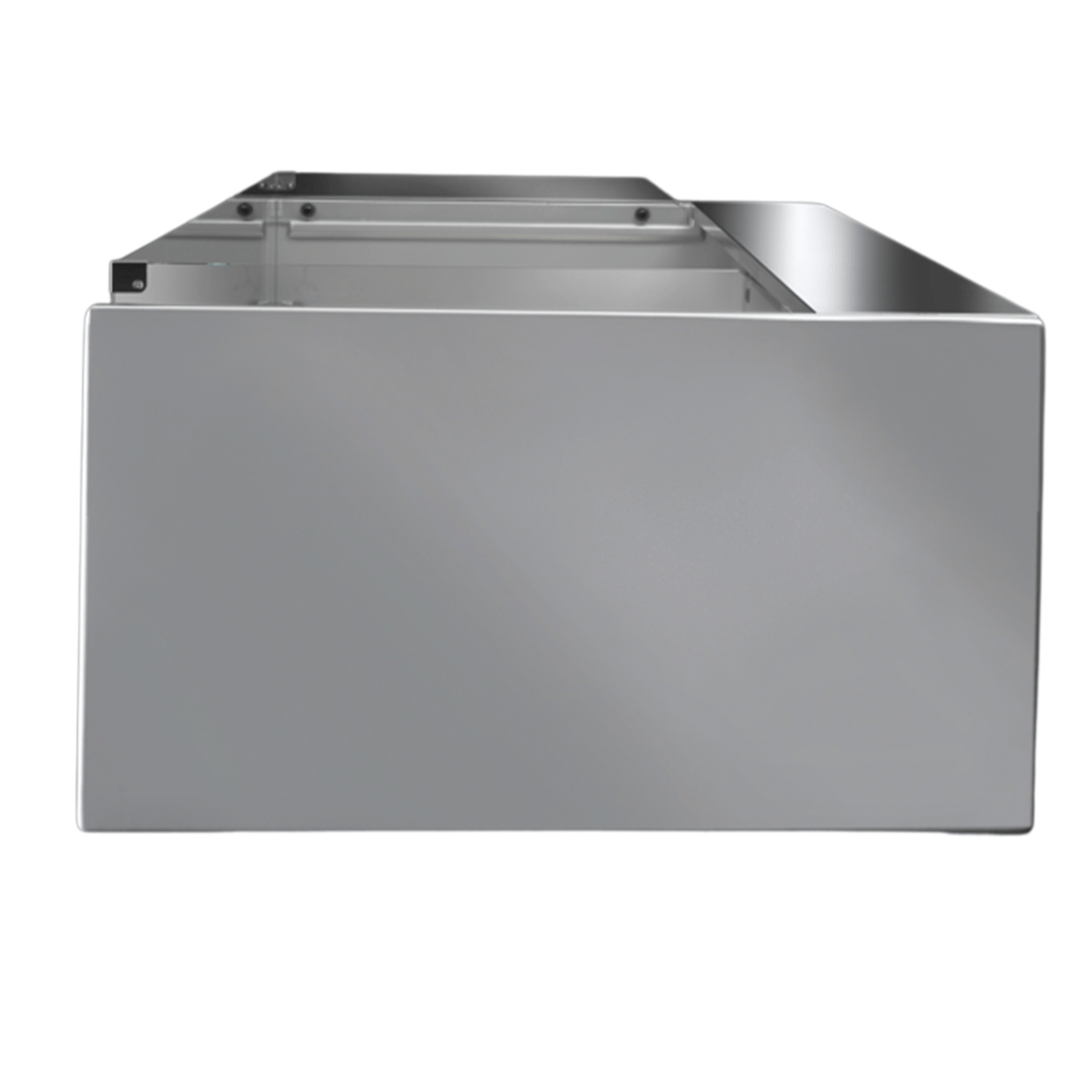 Tecnodom Serie MR80 Black 2000mm Self-serving Deli Display with Storage and Castors - TDMR-0820SELF