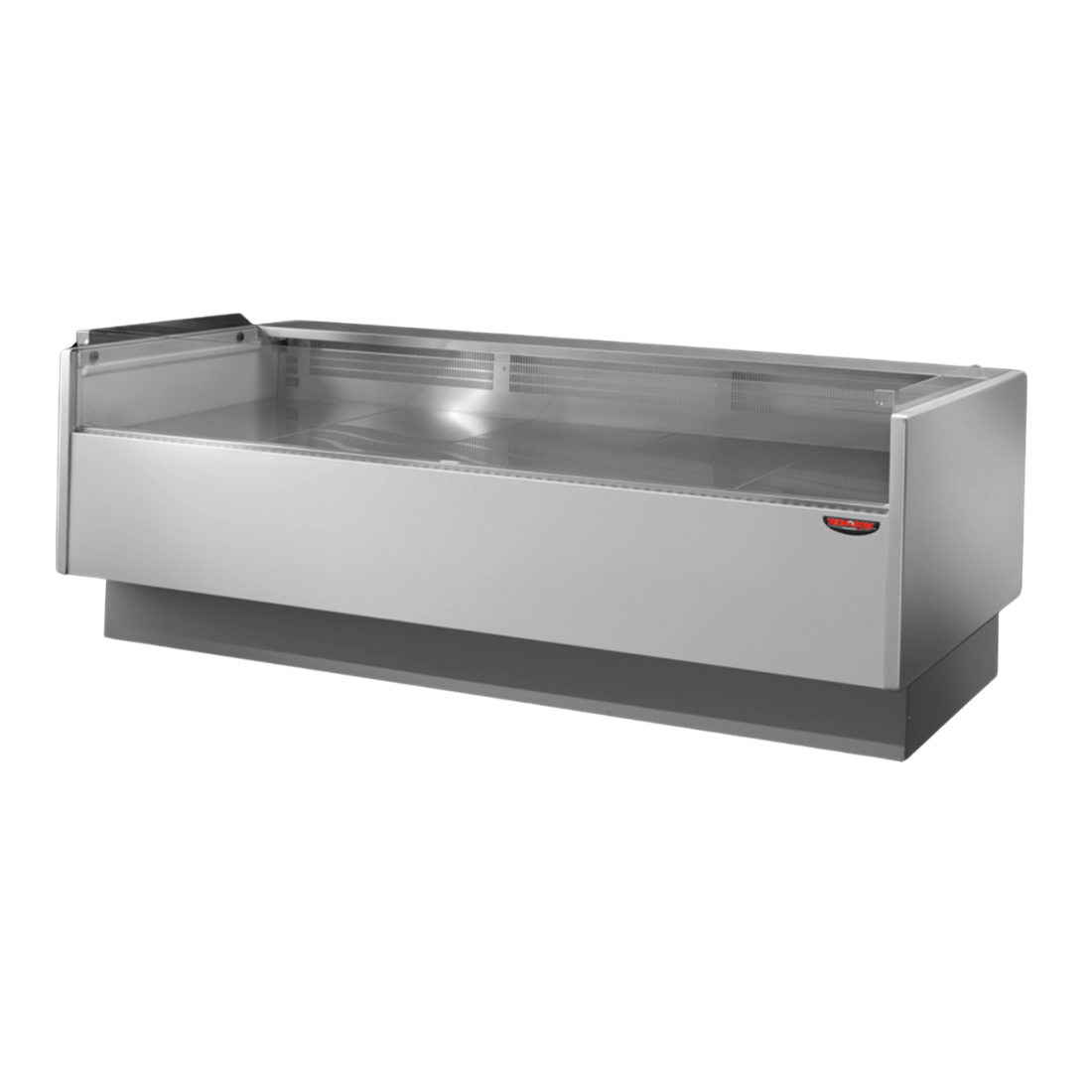 Tecnodom Serie MR80 Black 2480mm Self-serving Deli Display with Storage and Castors - TDMR-0825SELF