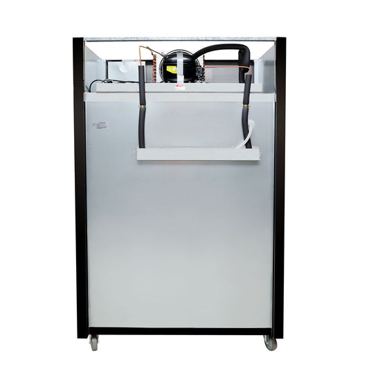 Double Glass Door Black Stainless Steel Upright Freezer - SUFG1000B
