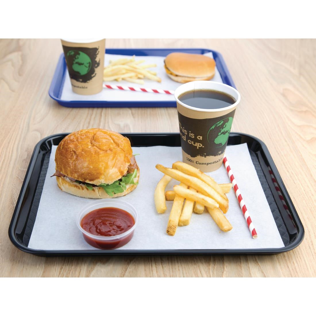 Olympia Kristallon Foodservice Tray Black - 265x345mm