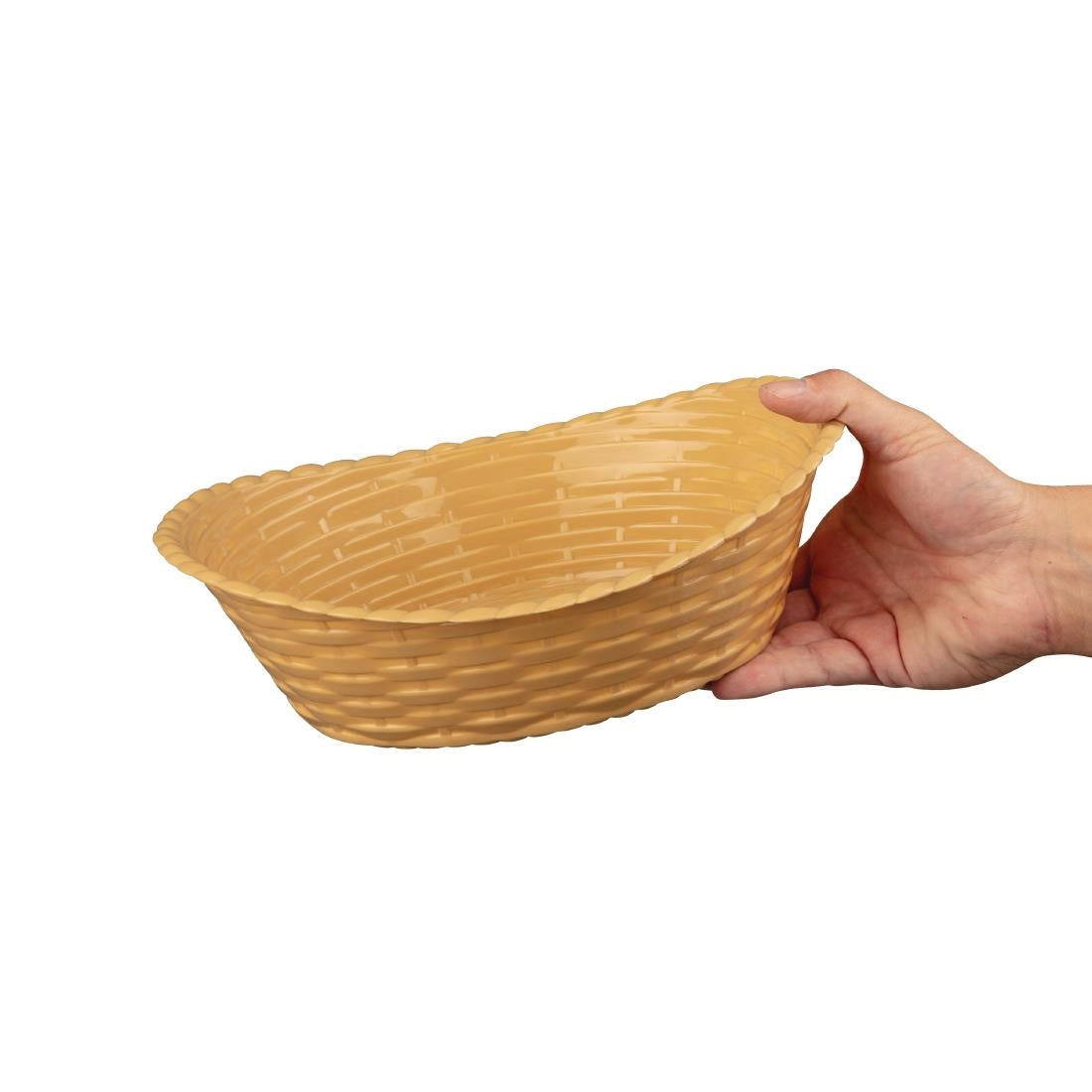 Olympia Kristallon Oval Polypropylene Basket - 260x215mm 10 1/4x8 1/4"