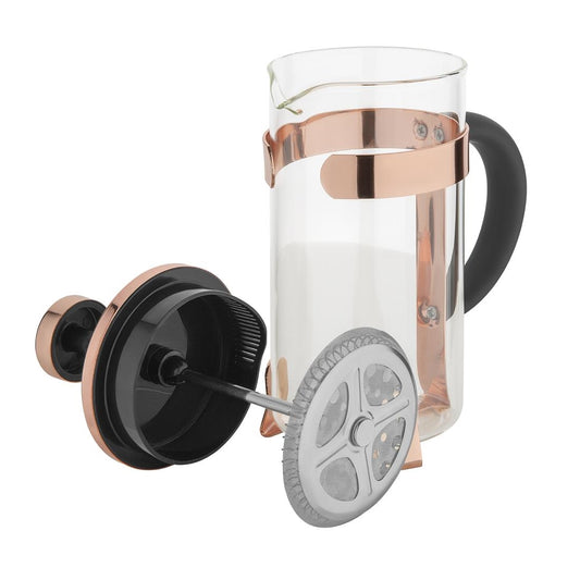 Olympia Copper Contemporary Cafetiere St/St - 3 cup 350ml