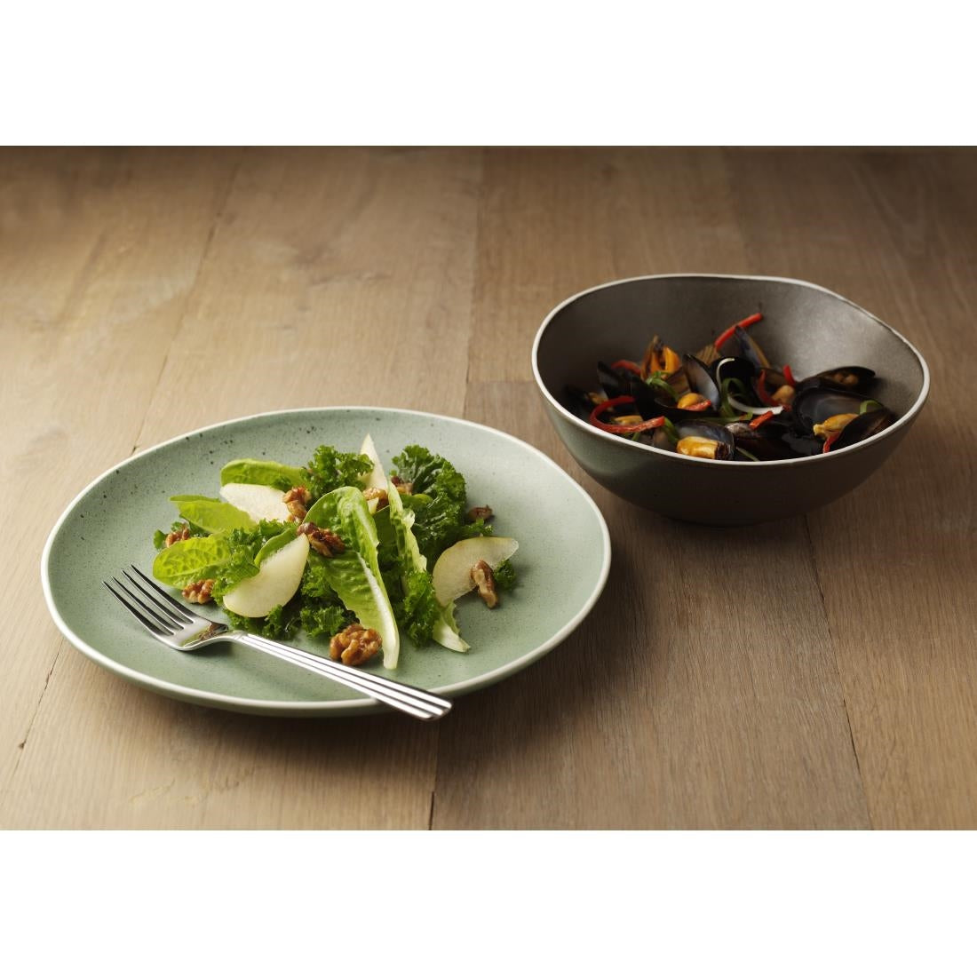 Olympia Chia Green Plate - 270mm 10.6" (Box 6)