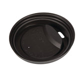 Fiesta Compostable Lid for Hot Cups- Black 8oz (Sleeve 50)