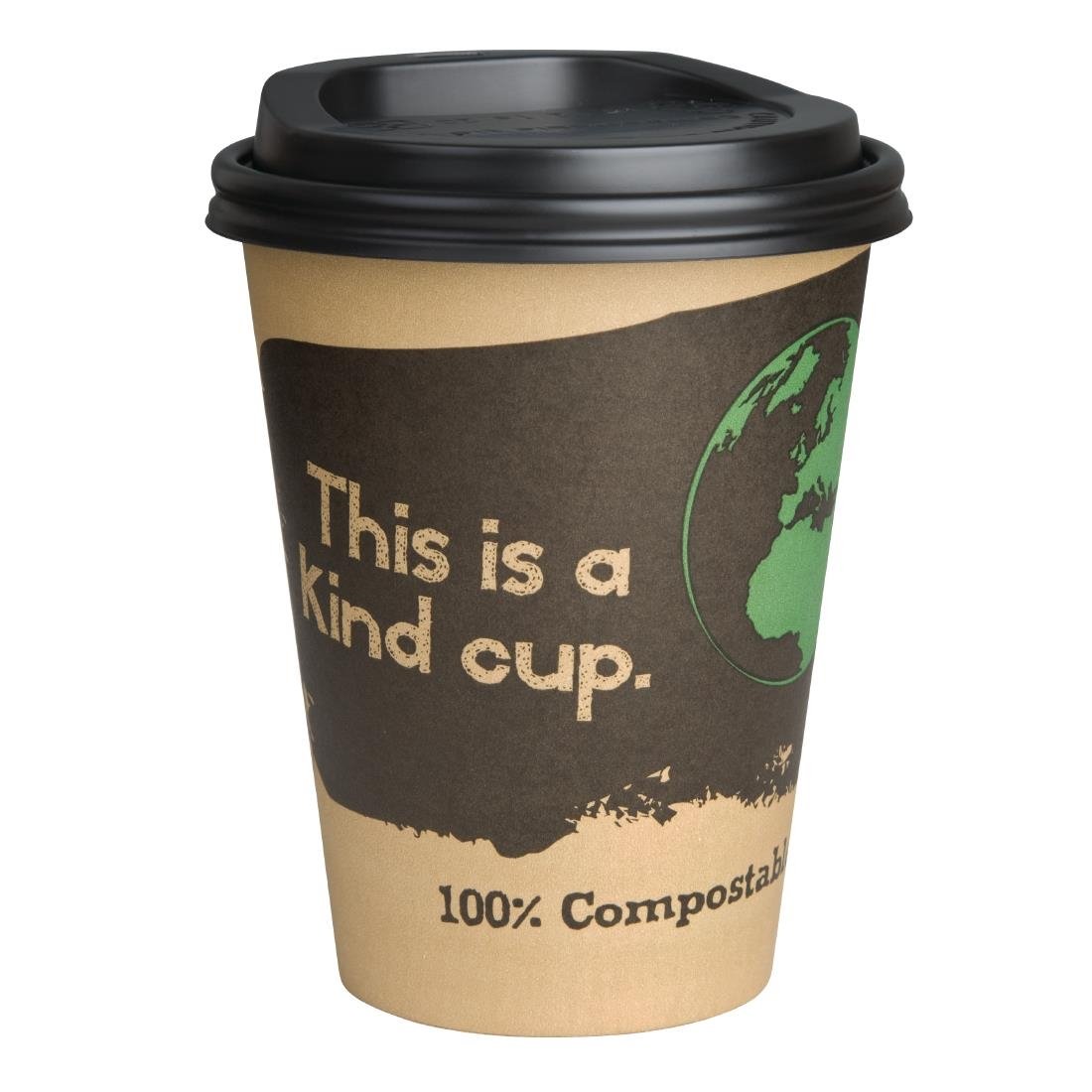 EDLP Fiesta Compostable Hot Cup Single Wall 'Kind' 12oz (Box 1000)