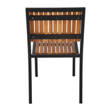 Bolero Steel & Acacia Side Chair (Pack 4)