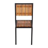 Bolero Steel & Acacia Side Chair (Pack 4)