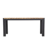 Bolero Steel & Acacia Bench - 1000x350mm (Pack 2)