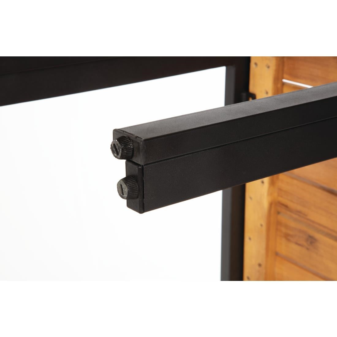 Bolero Steel & Acacia Bench - 1000x350mm (Pack 2)