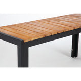 Bolero Steel & Acacia Bench - 1000x350mm (Pack 2)