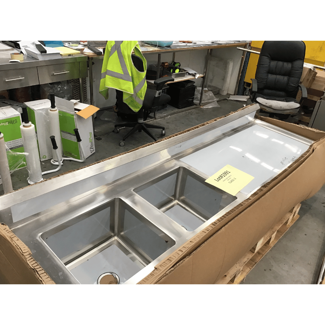 2NDs: Modular System Double Left Sink Bench with Pot Undershelf - DSB7-2400L/A-NSW1991