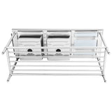 Left Inlet Double Sink Dishwasher Bench DSBD7-1800L/A