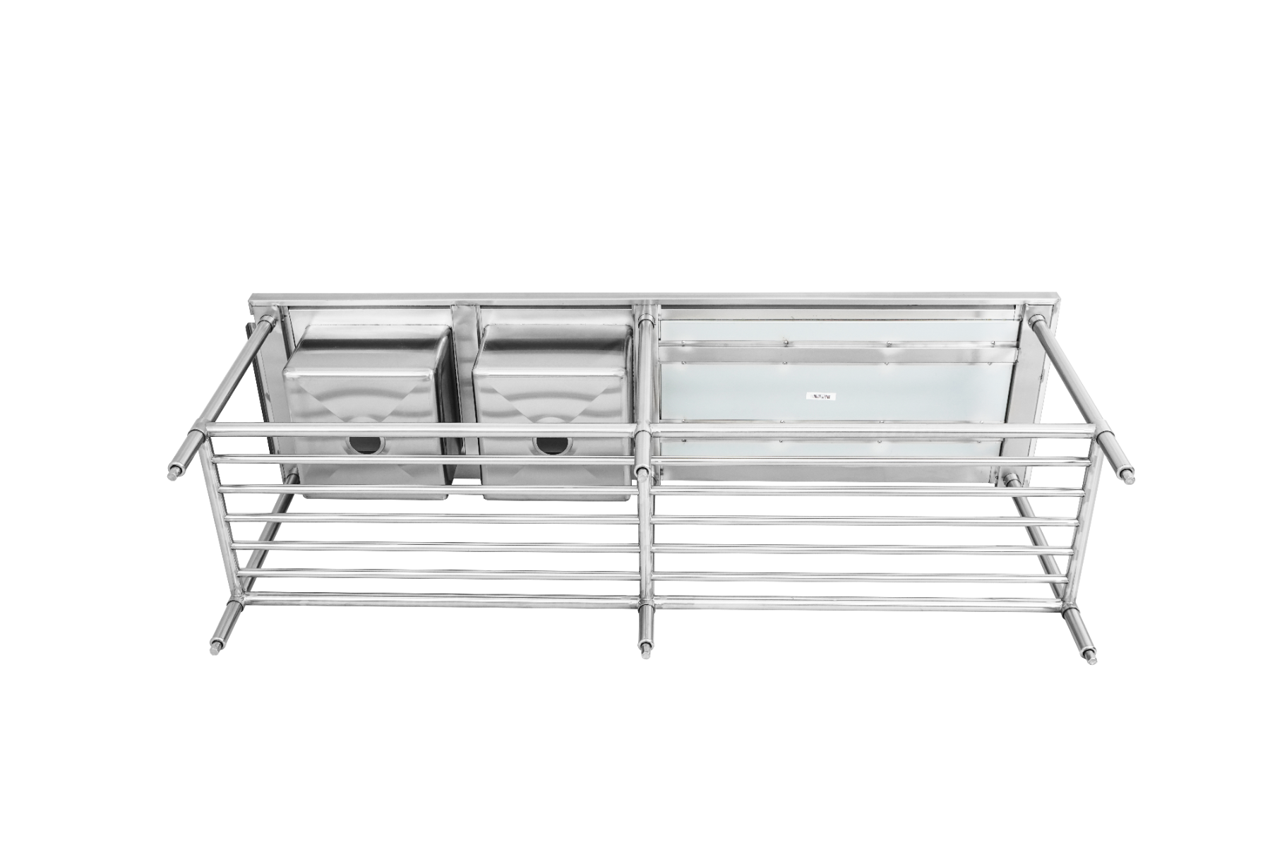 DSBD7-2400L/A Left Inlet Double Sink Dishwasher Bench