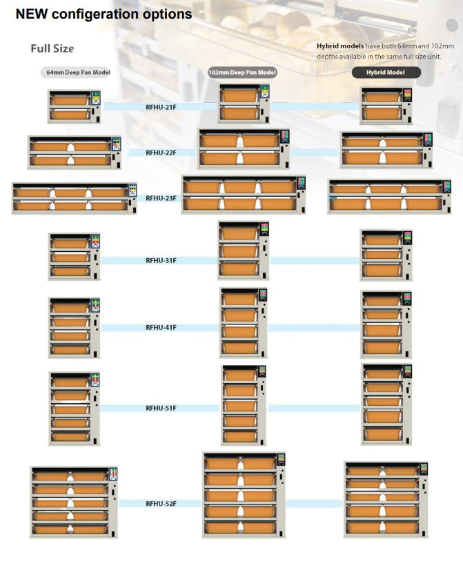RFHU-24-FL044GM Duke hot hold cabinet, 2 high, 4 wide, 100mm deep, flexible lids