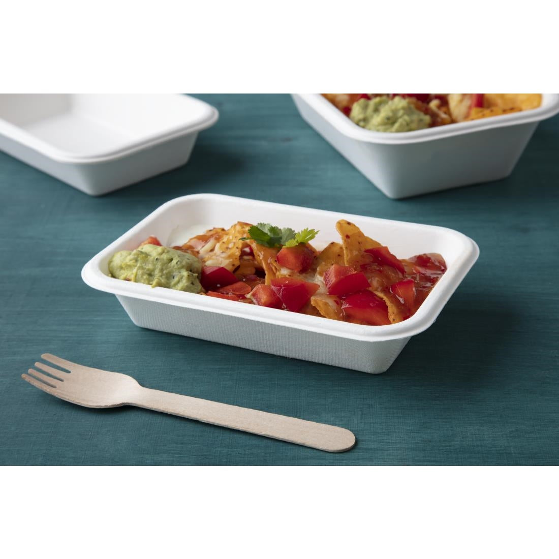 Fiesta Compostable Bagasse Tray - 16oz 8.5 x 5.5 (Pack 50)