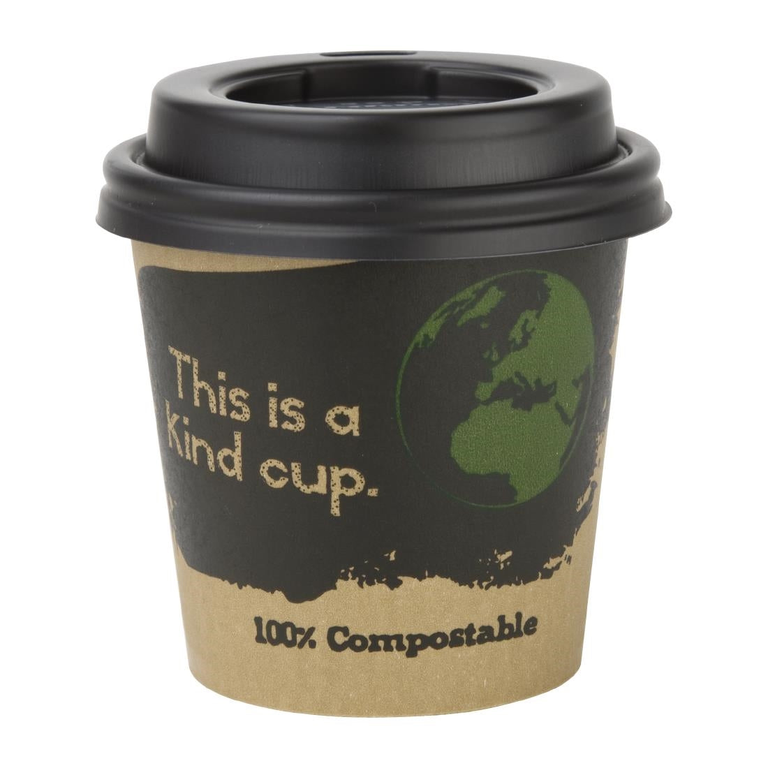 Fiesta Compostable Hot Cup Single Wall 'Kind' 4oz (Sleeve 50)