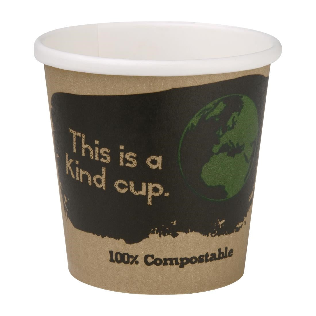 Fiesta Compostable Hot Cup Single Wall 'Kind' 4oz (Sleeve 50)