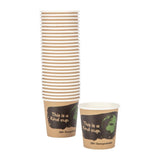 Fiesta Compostable Hot Cup Single Wall 'Kind' 4oz (Sleeve 50)