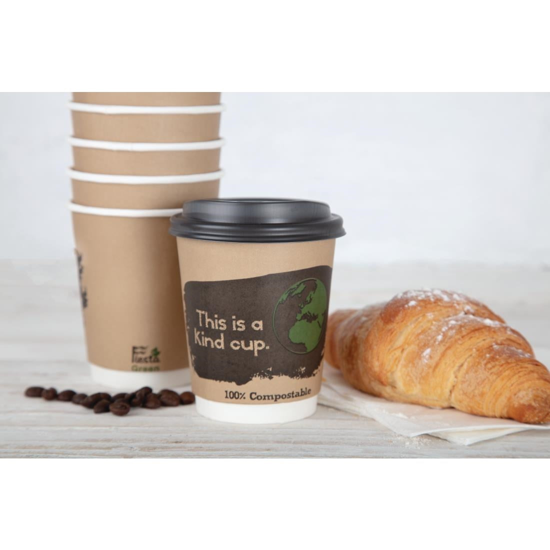 Fiesta Compostable Hot Cup Double Wall 'Kind' 8oz (Sleeve 25)