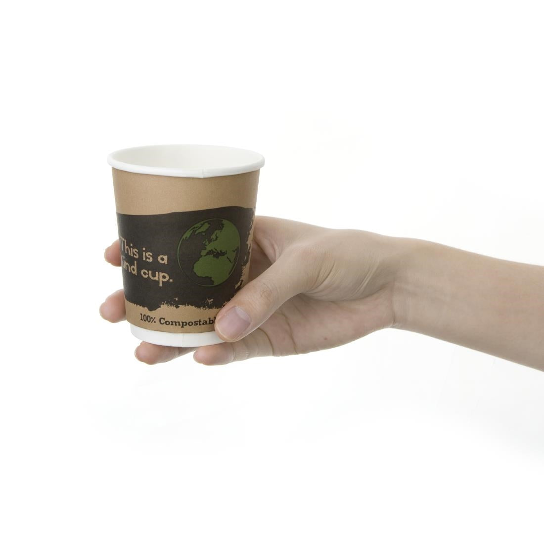 Fiesta Compostable Hot Cup Double Wall 'Kind' 8oz (Sleeve 25)