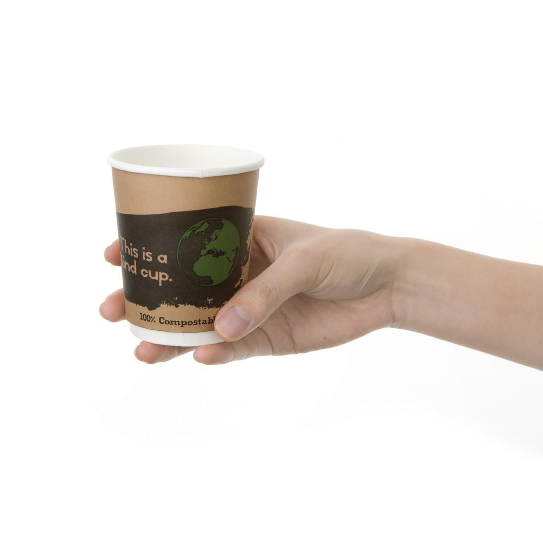 Fiesta Compostable Hot Cup Double Wall 'Kind' 8oz (Sleeve 25)