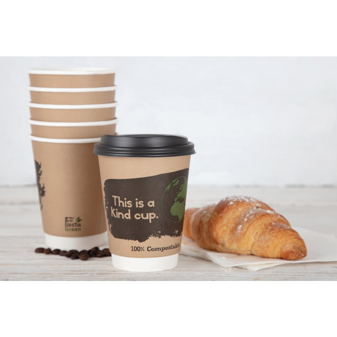 Fiesta Compostable Hot Cup Double Wall 'Kind' 12oz (Sleeve 25)