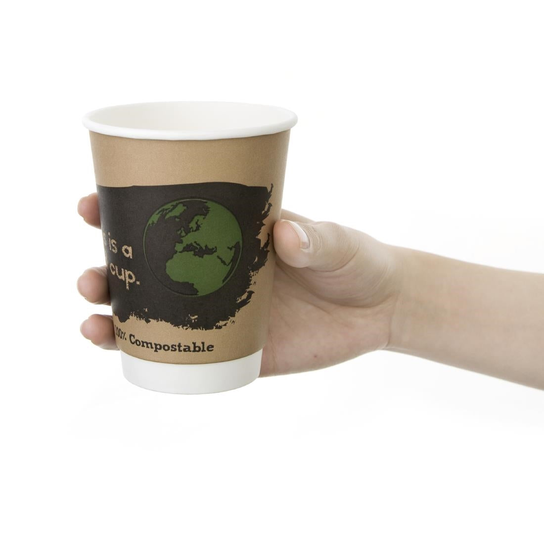 Fiesta Compostable Hot Cup Double Wall 'Kind' 12oz (Sleeve 25)