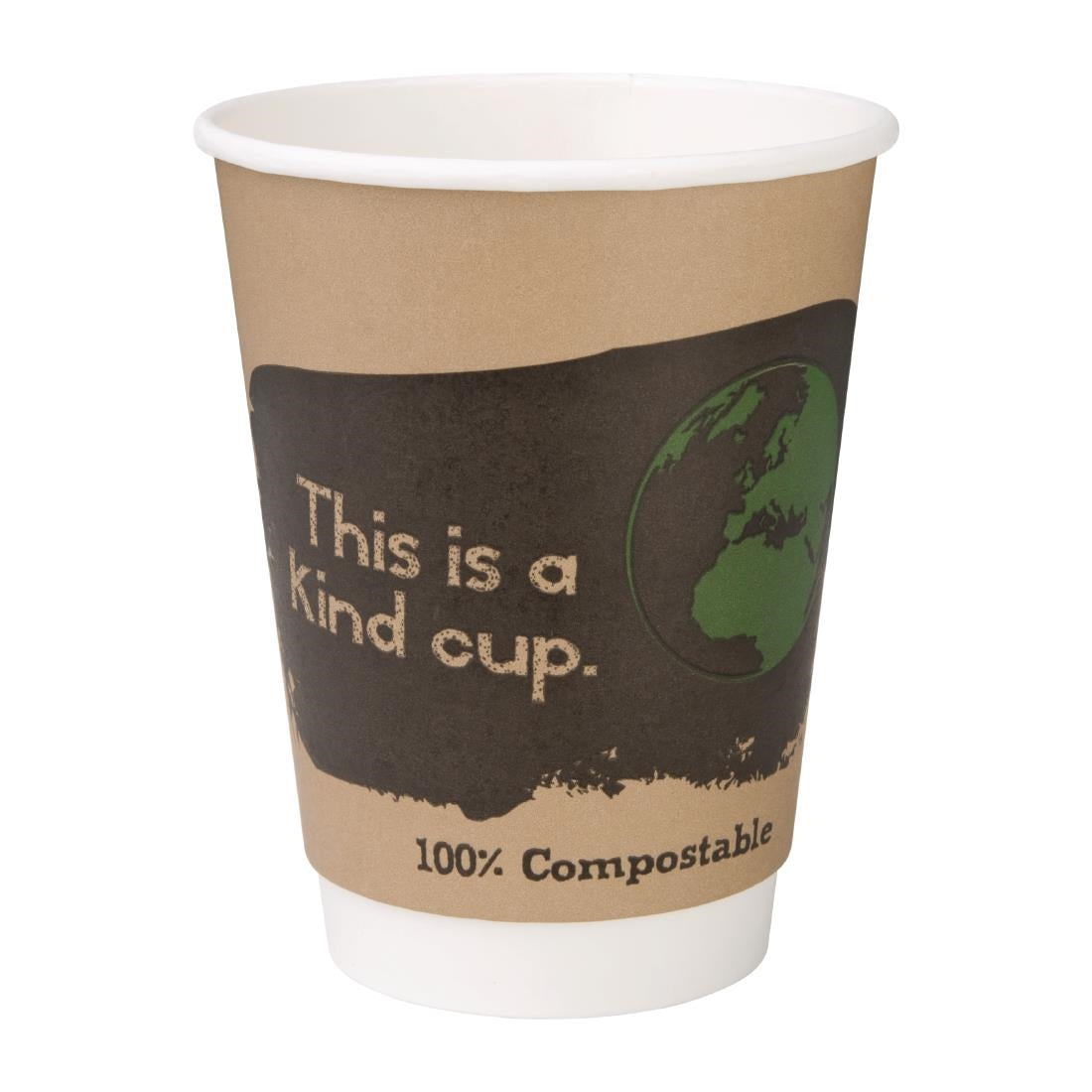 Fiesta Compostable Hot Cup Double Wall 'Kind' 12oz (Box 500)