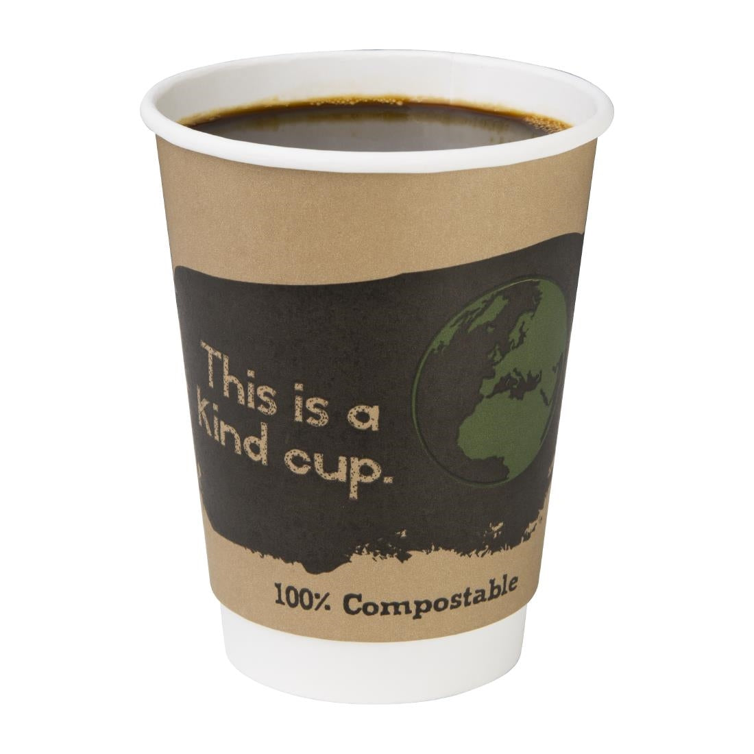 Fiesta Compostable Hot Cup Double Wall 'Kind' 12oz (Box 500)