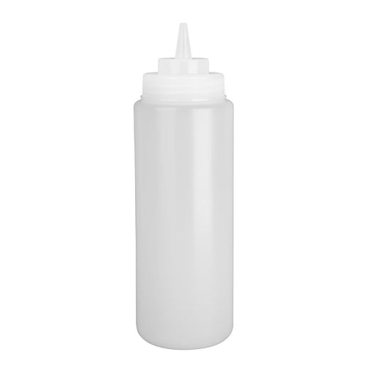 Vogue Wide Neck Heavy Duty Sauce Bottle Clear - 909ml 31fl oz