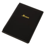 Menu Cover Leatherette Black - A4