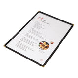 American Style Menu Holder Black A4 Two Card
