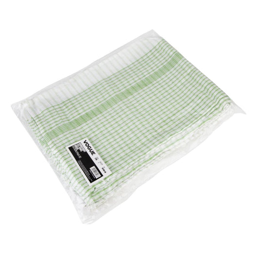 Vogue Wonderdry Tea Towels Green - 760x510mm 30x20" (Pack 10)