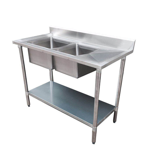 Modular System Double Sink Bench Left Handed 1800x600x900mm - 1800-6-DSBL