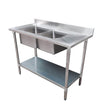 Modular System Double Sink Bench Left Handed 1500x700x900mm - 1500-7-DSBL