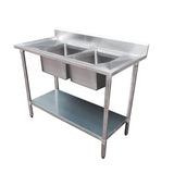 Modular System Double Sink Bench Right Handed 1500x600x900mm - 1500-6-DSBR