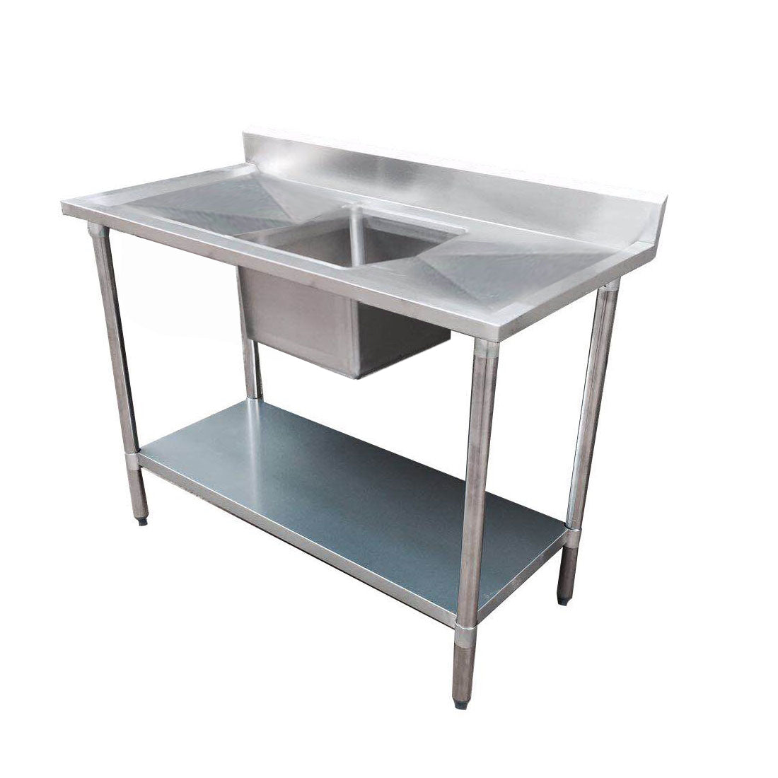 Modular System Single Sink Bench Right Handed 1200x600x900mm - 1200-6-SSBR