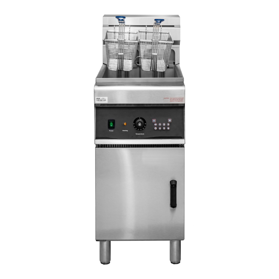 BRENNER 28L Single Vat Electric Fryer with Cold Zone - EF-28-FH