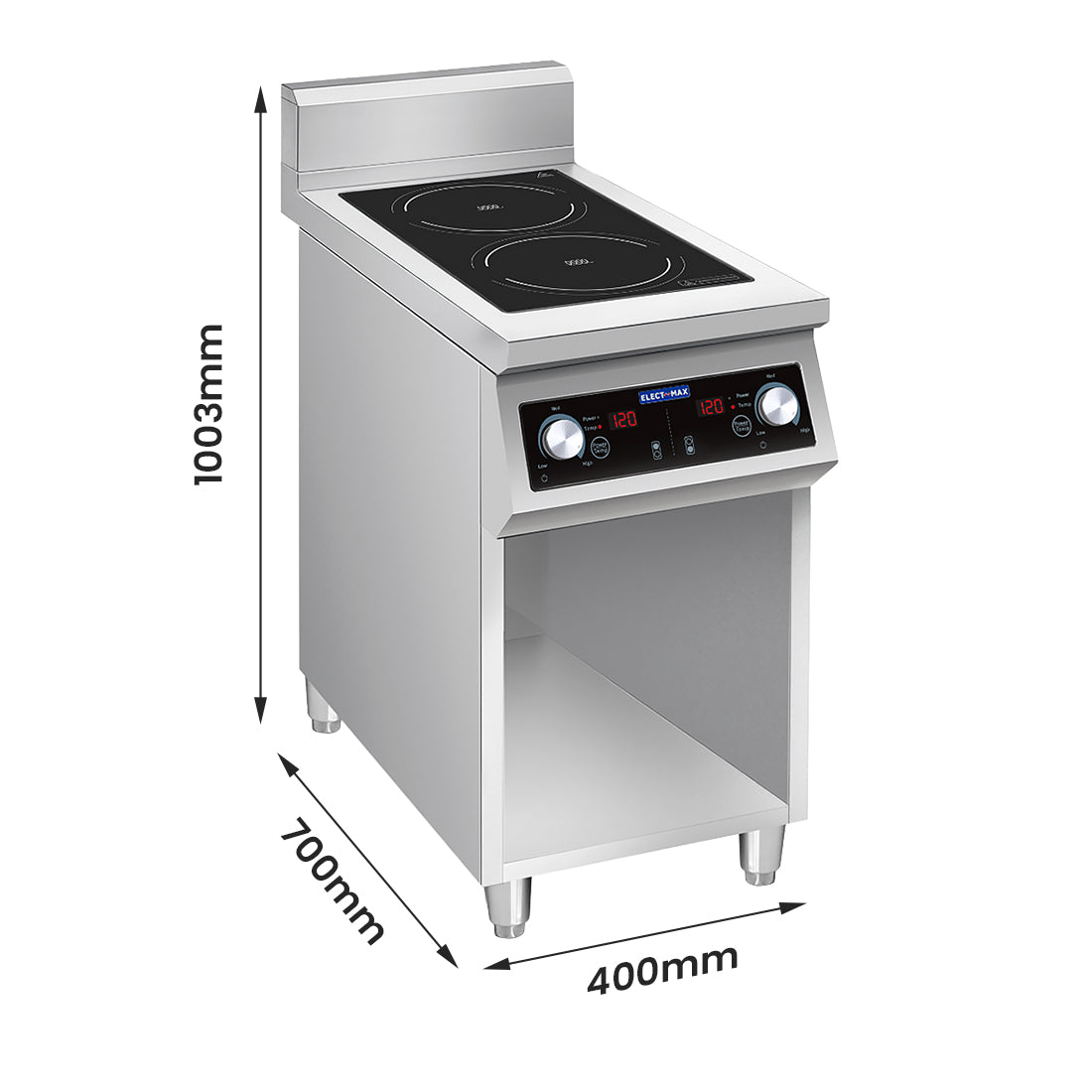 Electmax 700 Series Induction 2-Burner Cooker with Splashback EIC7-400P