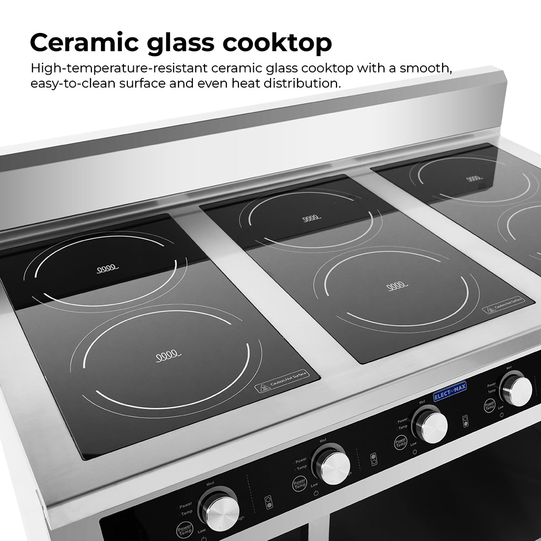 Electmax 700 Series Induction 6-Burner Cooker with Splashback - EIC7-1200P