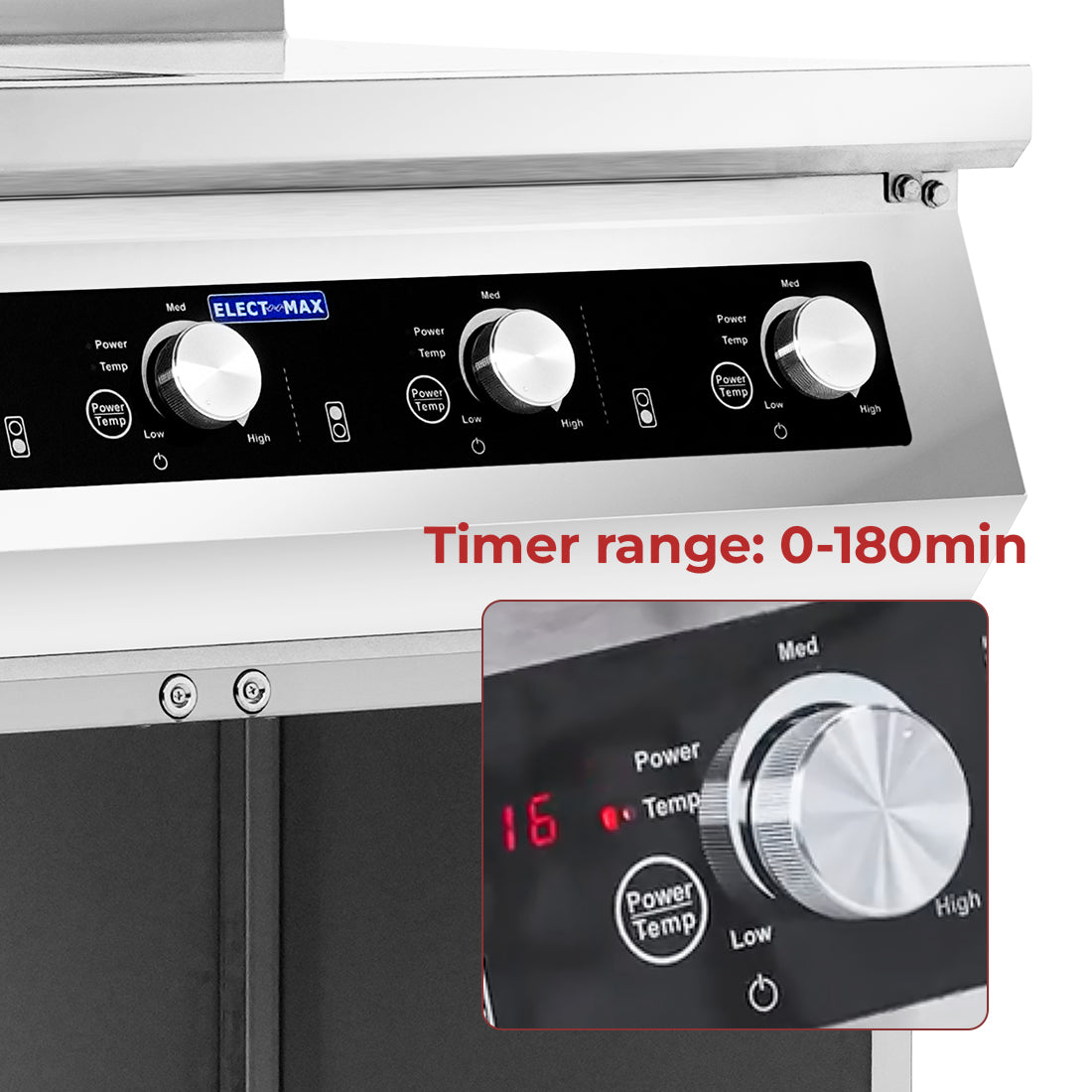 Electmax 700 Series Induction 6-Burner Cooker with Splashback - EIC7-1200P