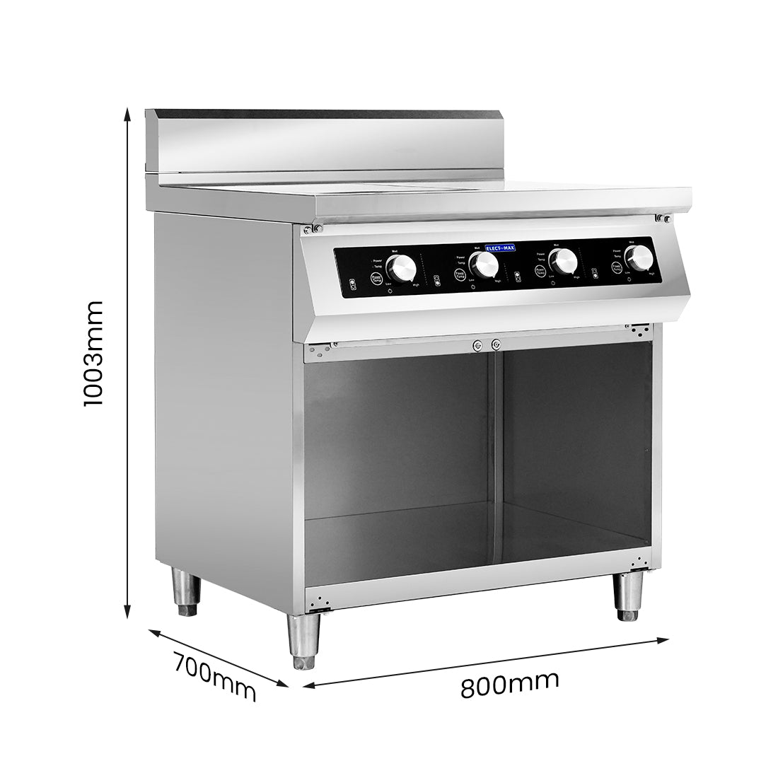 Electmax 700 Series Induction 4-Burner Cooker with Splashback EIC7-800P