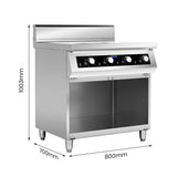 Electmax 700 Series Induction 4-Burner Cooker with Splashback EIC7-800P