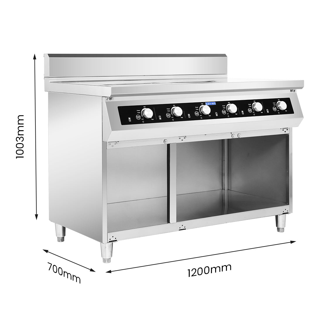 ElectMax 900 Series Induction 6 Burner Cooker with Splashback EIC9-1200P